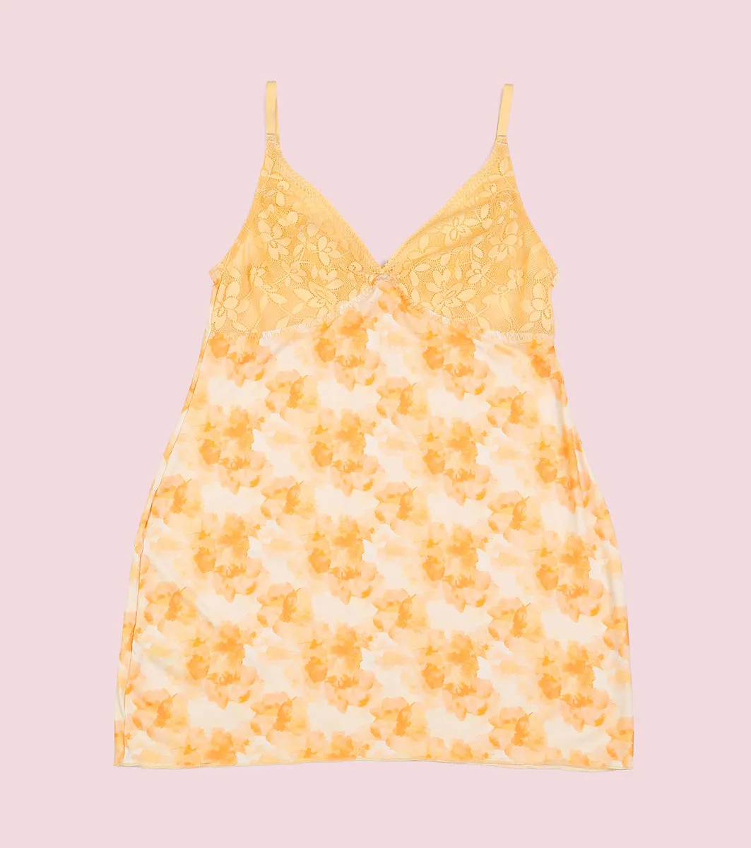 Enamor N151 The Slinky Chemise Slip Dress - Non-Padded, Wire-Free - Golden Haze