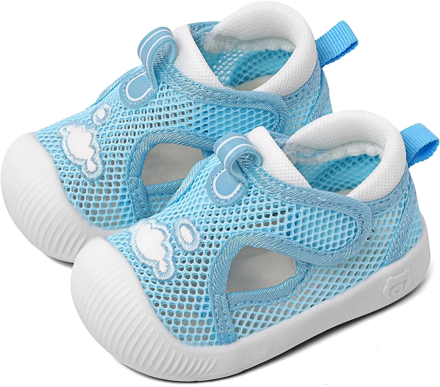 ESTAMICO Baby Girls' Summer Sandals Toe Protection Athletic Sports Sandal Non-Slip First Walking Shoes