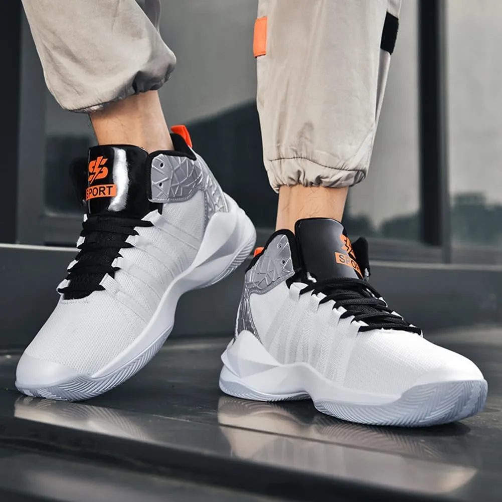 ESXGED Womens Lightweight Basketball Shoes Mens School Training Running Non-Slip Casual Shoes Comfy Sneakers