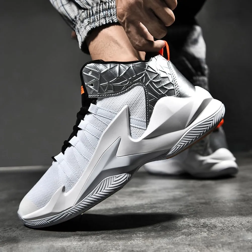 ESXGED Womens Lightweight Basketball Shoes Mens School Training Running Non-Slip Casual Shoes Comfy Sneakers