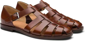 European and Amenrican Mens Fisherman Sandals,Summer Leather Casual Baotou Breathable Fisherman Shoes.