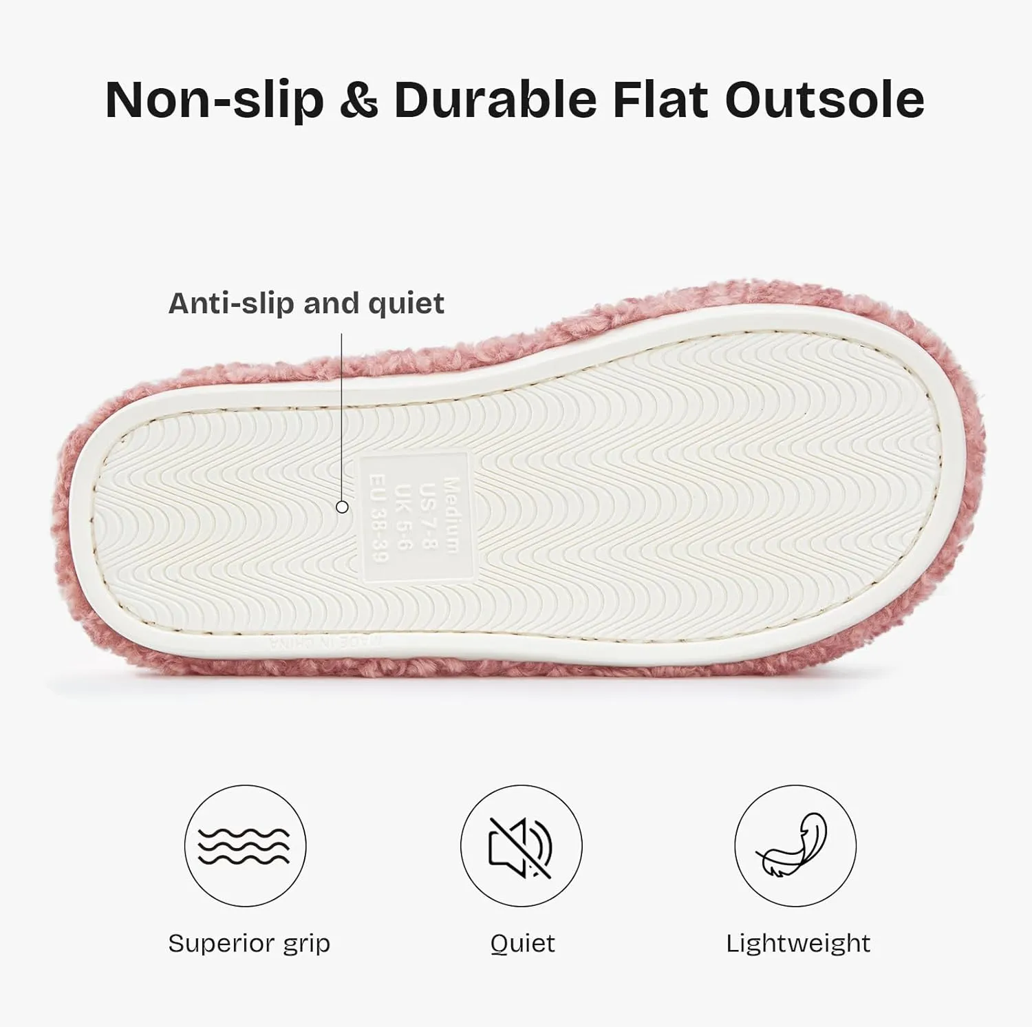 EverFoams Women's Fuzzy Open Toe Slippers Comfy Soft Memory Foam Indoor House Shoes