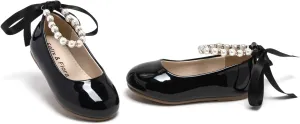 Felix & Flora Girls Toddler Little Ballet Shoes - Flower Girls Mary Jane Flats Dress Shoes Party Wedding