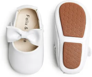 Felix & Flora Soft Sole Baby Shoes - Infant Baby Walking Shoes Moccasinss Rubber Sole Crib Shoes