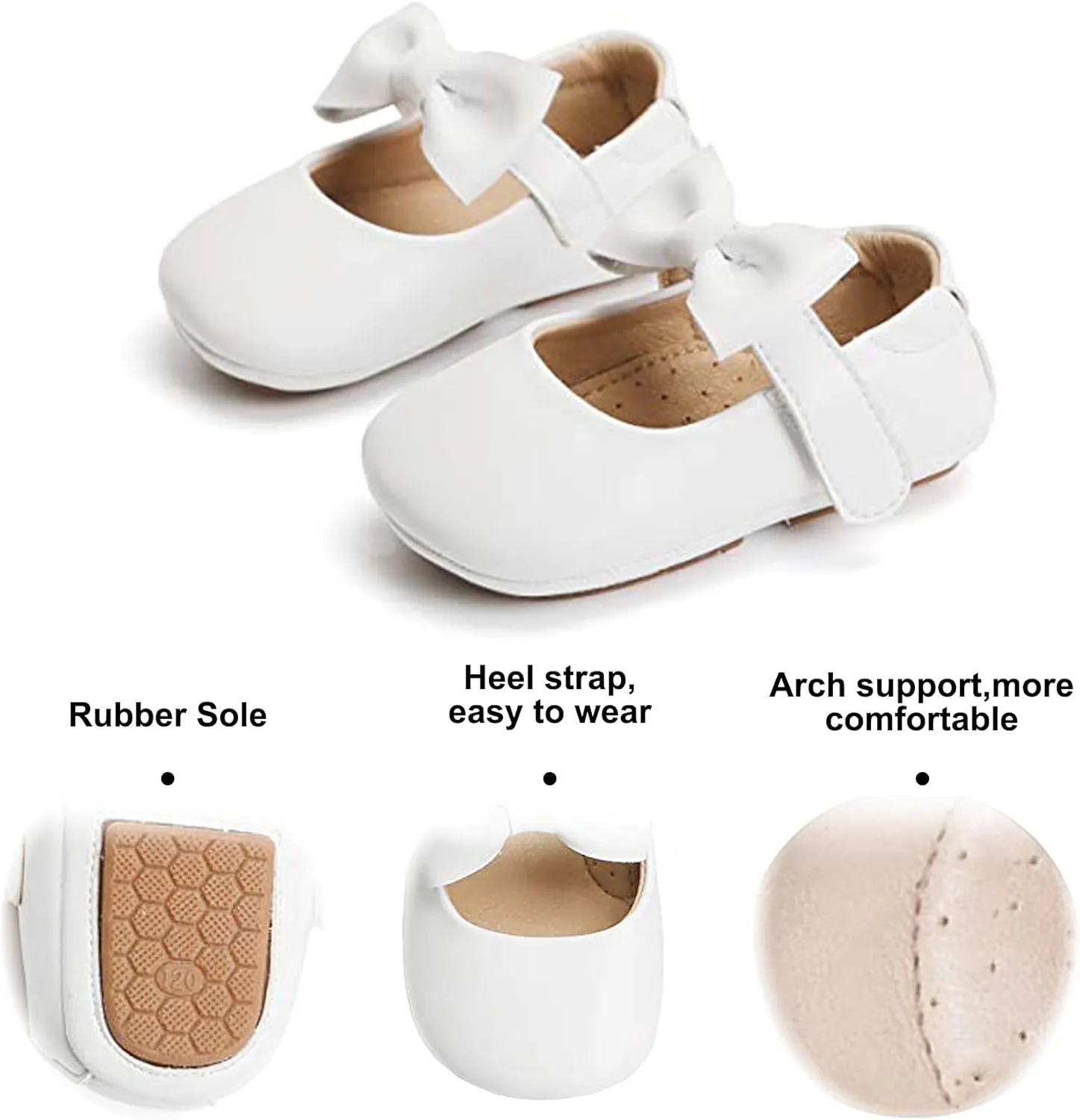 Felix & Flora Soft Sole Baby Shoes - Infant Baby Walking Shoes Moccasinss Rubber Sole Crib Shoes