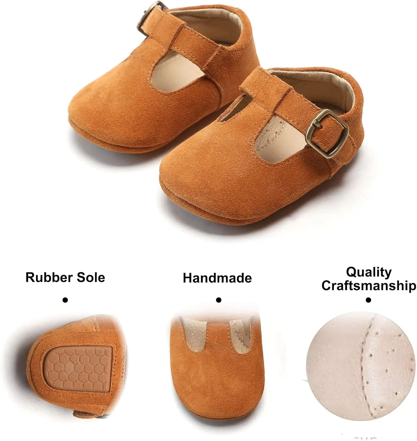 Felix & Flora Soft Sole Baby Shoes - Infant Baby Walking Shoes Moccasinss Rubber Sole Crib Shoes