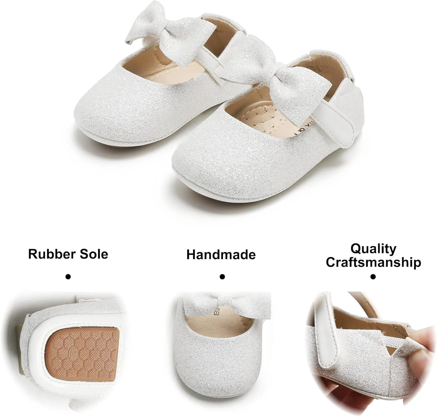 Felix & Flora Soft Sole Baby Shoes - Infant Baby Walking Shoes Moccasinss Rubber Sole Crib Shoes