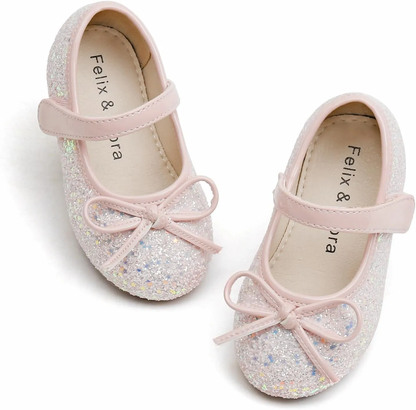 Felix & Flora Toddler Flower Girl Dress Shoes - Girl Ballet Flats Party School Shoes Wedding