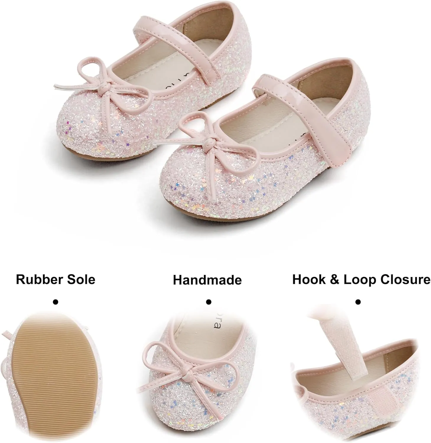 Felix & Flora Toddler Flower Girl Dress Shoes - Girl Ballet Flats Party School Shoes Wedding