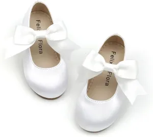Felix & Flora Toddler Flower Girl Dress Shoes - Girl Ballet Flats Party School Shoes Wedding