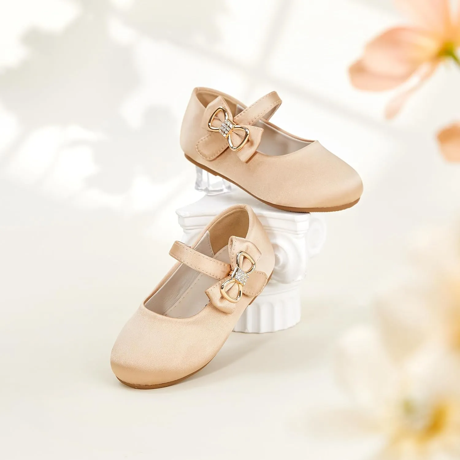Felix & Flora Toddler Flower Girl Dress Shoes - Girl Ballet Flats Party School Shoes Wedding