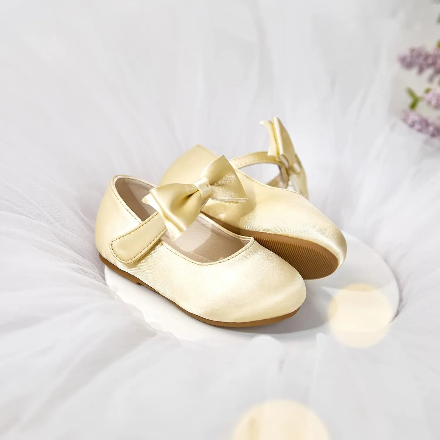 Felix & Flora Toddler Flower Girl Dress Shoes - Girl Ballet Flats Party School Shoes Wedding