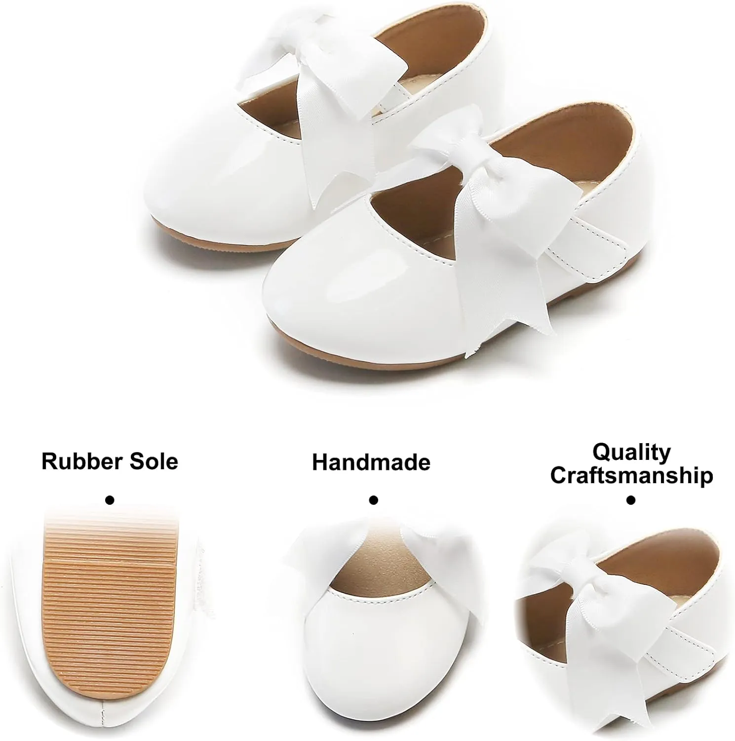Felix & Flora Toddler Flower Girl Dress Shoes - Girl Ballet Flats Party School Shoes Wedding