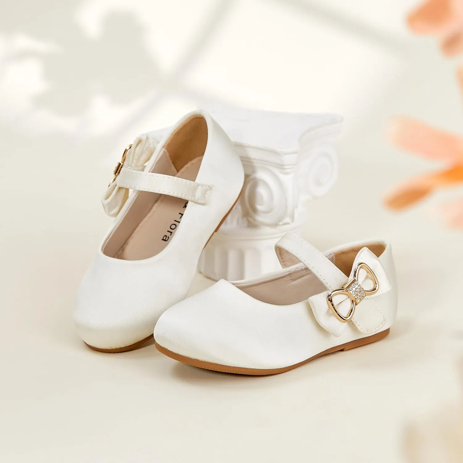 Felix & Flora Toddler Flower Girl Dress Shoes - Girl Ballet Flats Party School Shoes Wedding