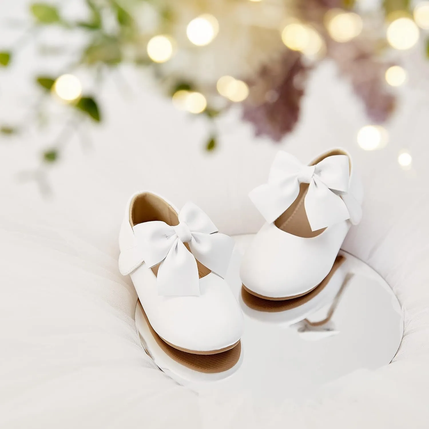 Felix & Flora Toddler Flower Girl Dress Shoes - Girl Ballet Flats Party School Shoes Wedding