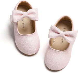 Felix & Flora Toddler Flower Girl Dress Shoes - Girl Ballet Flats Party School Shoes Wedding