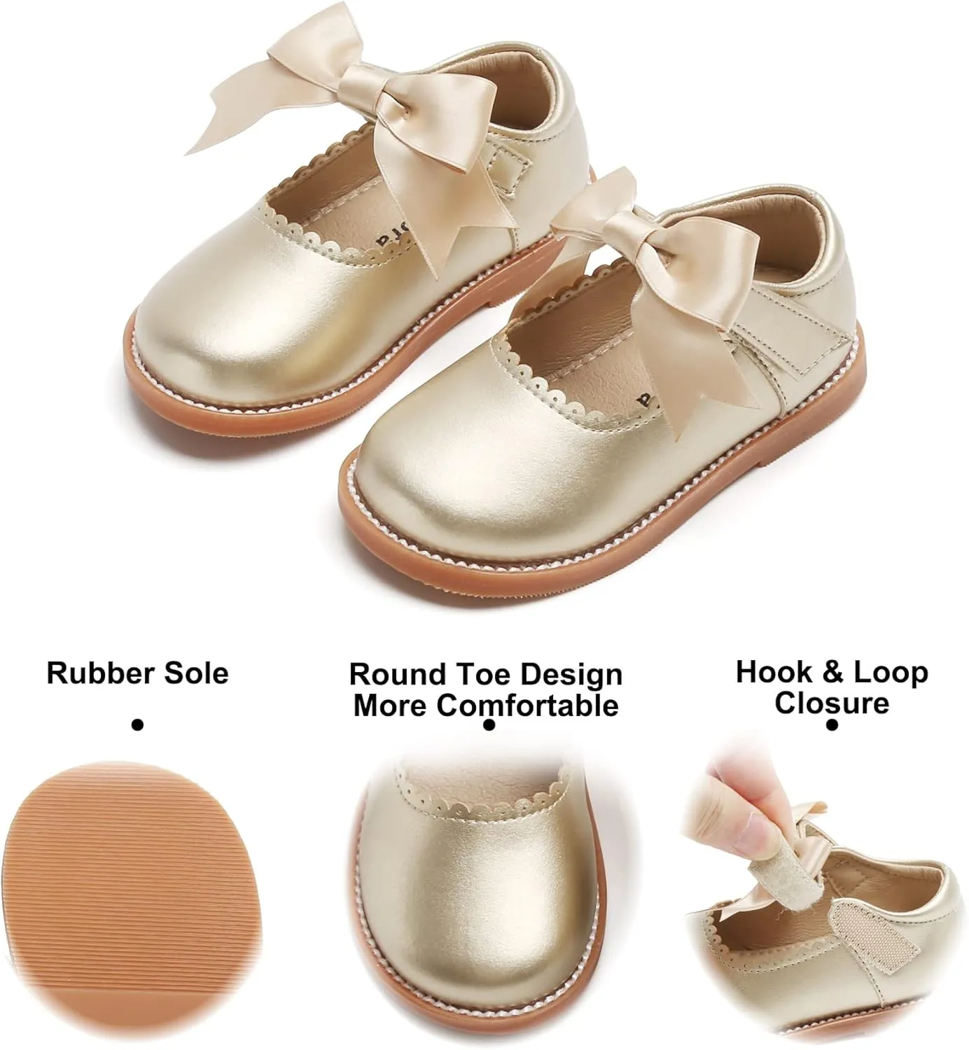 Felix & Flora Toddler Little Girl Mary Jane Dress Shoes - Ballet Flats for Girl Party School Shoes
