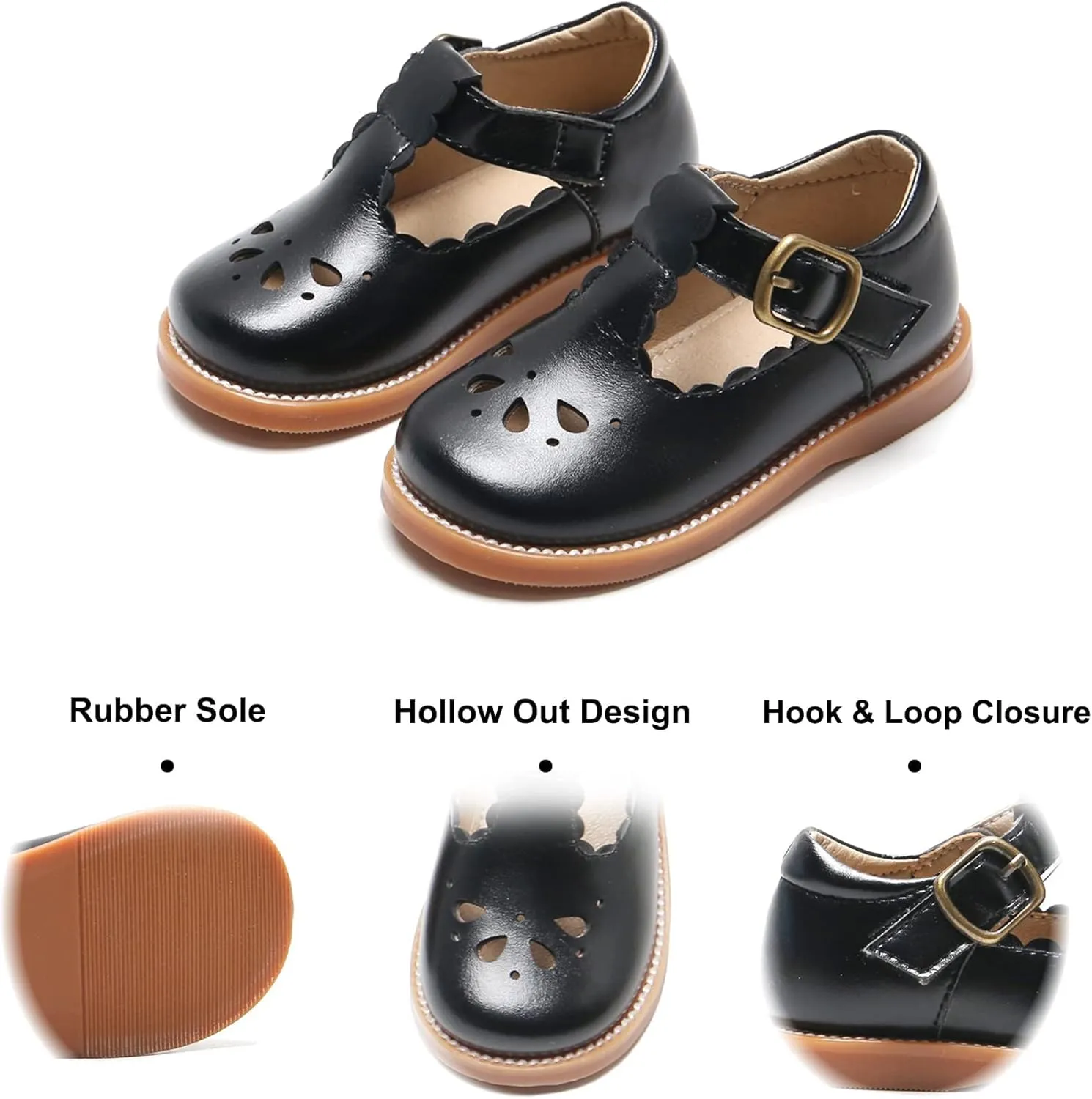 Felix & Flora Toddler Little Girl Mary Jane Dress Shoes - Ballet Flats for Girl Party School Shoes