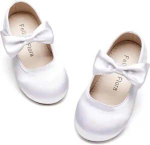 Felix & Flora Toddler Little Girls Dress Shoes - Flower Girls Mary Jane Flats Ballet Shoes Party Wedding