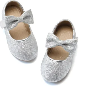 Felix & Flora Toddler Little Girls Dress Shoes - Flower Girls Mary Jane Flats Ballet Shoes Party Wedding