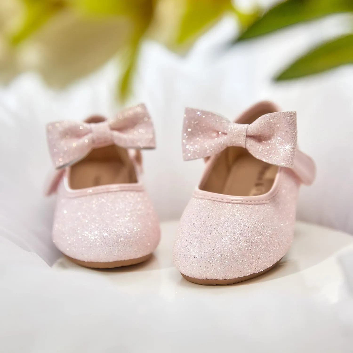 Felix & Flora Toddler Little Girls Dress Shoes - Flower Girls Mary Jane Flats Ballet Shoes Party Wedding