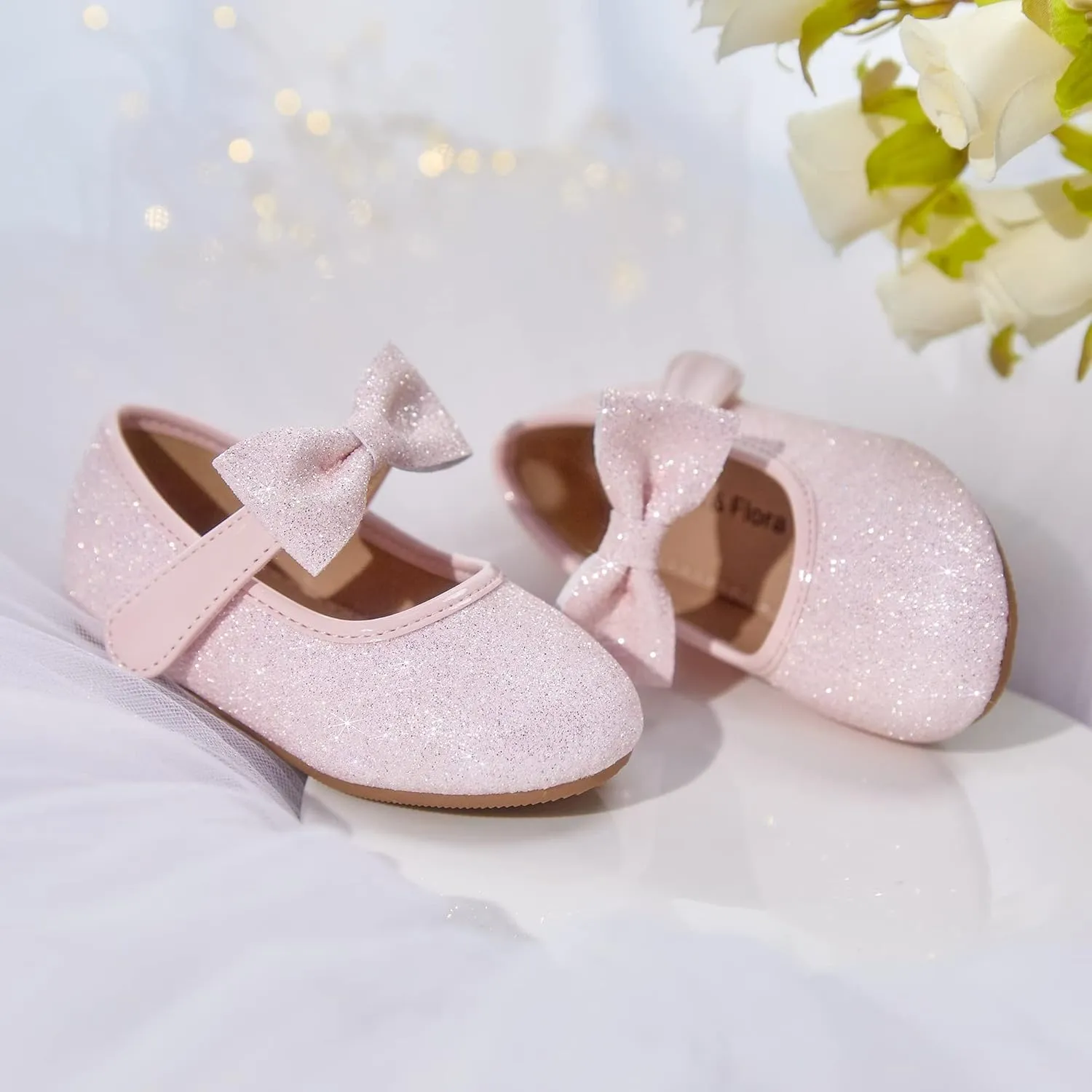 Felix & Flora Toddler Little Girls Dress Shoes - Flower Girls Mary Jane Flats Ballet Shoes Party Wedding