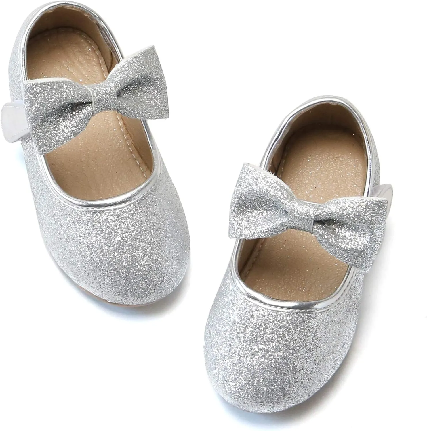 Felix & Flora Toddler Little Girls Dress Shoes - Flower Girls Mary Jane Flats Ballet Shoes Party Wedding
