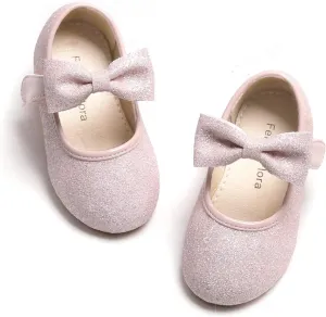 Felix & Flora Toddler Little Girls Dress Shoes - Flower Girls Mary Jane Flats Ballet Shoes Party Wedding