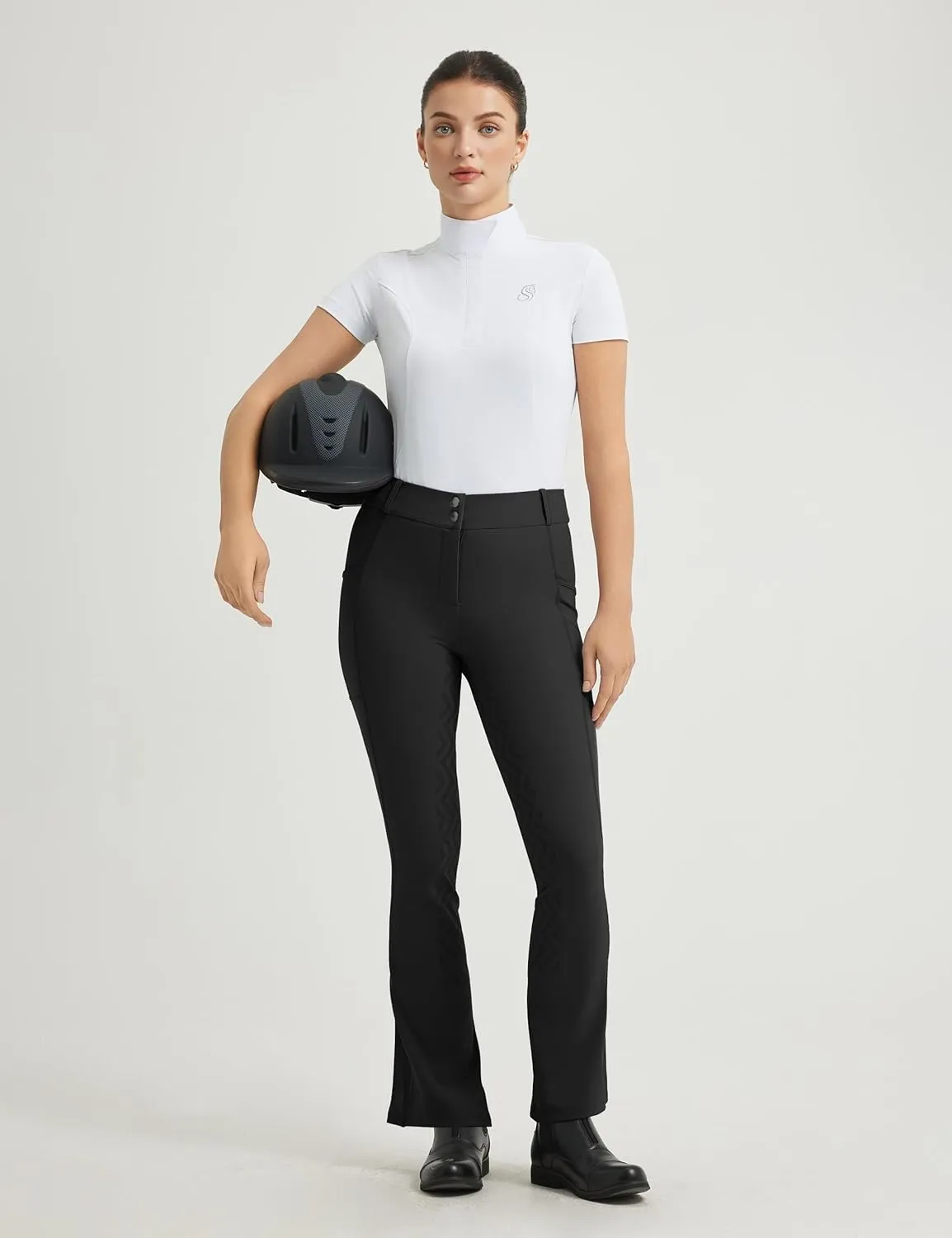 FitsT4 Sports Women's Bootcut Riding Breeches Full Seat Equestrian Pants Summer Riding Tights for Women