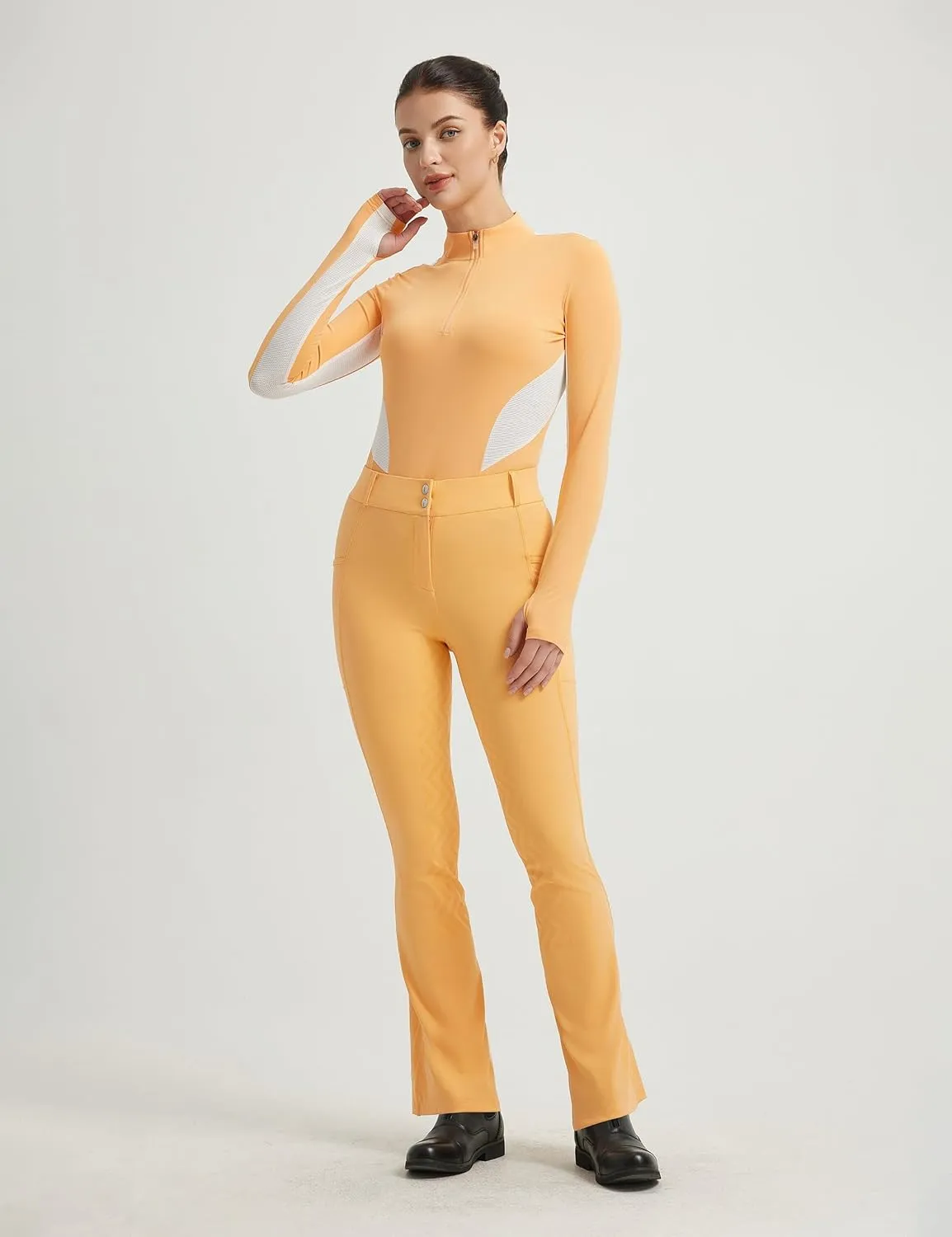 FitsT4 Sports Women's Bootcut Riding Breeches Full Seat Equestrian Pants Summer Riding Tights for Women