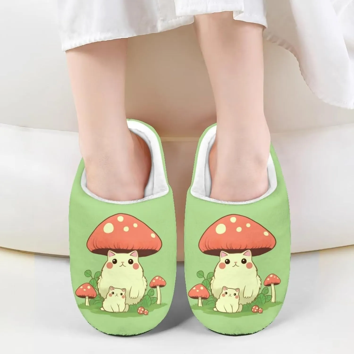 Flashideas Toddler Slippers Kids Fur Lined Warm Slip On Home Slippers Soft Plush Slippers