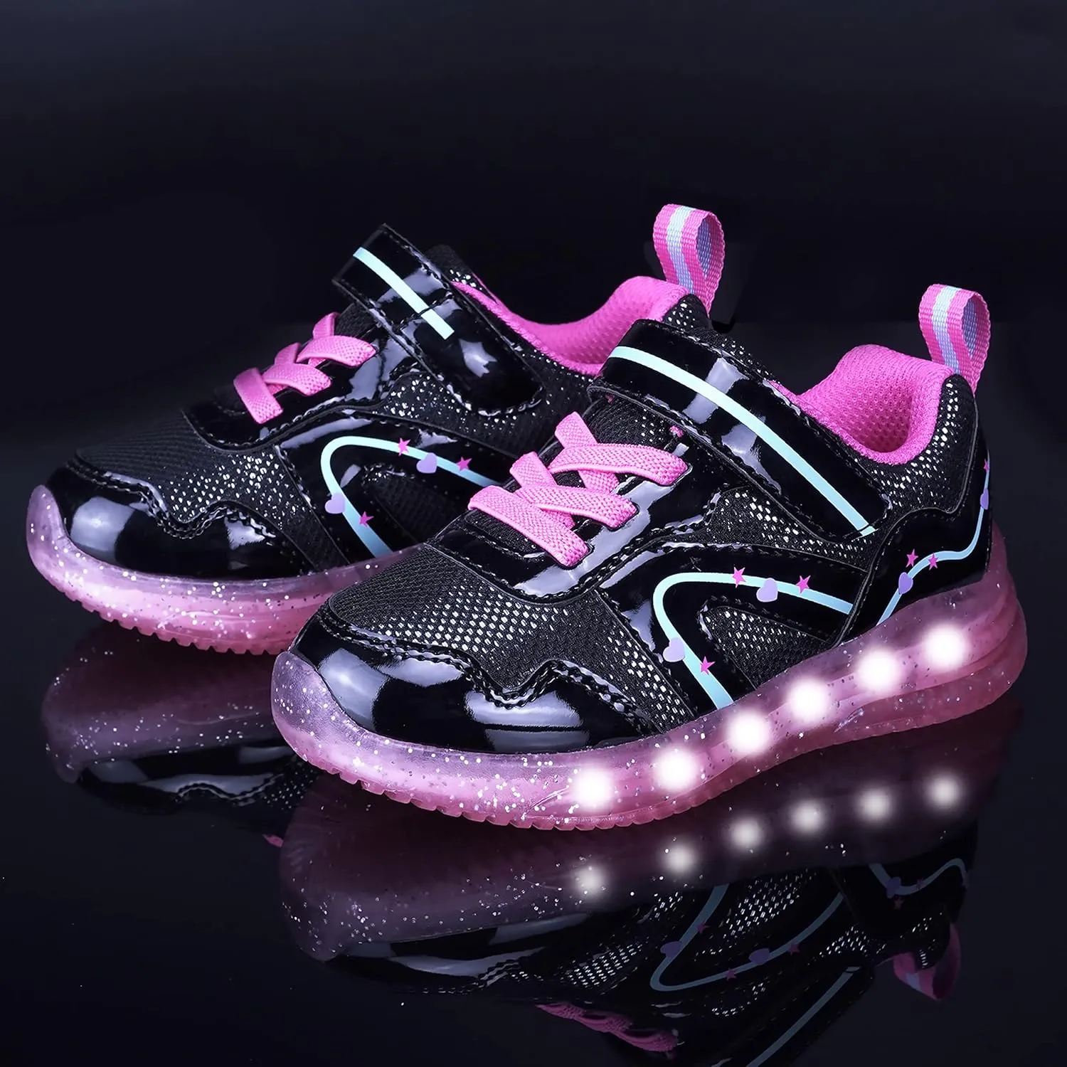 Floranate Light Up Toddler Boys Girls Shoes LED Flashing Lightweight Tennis Walking Sneakers for Toddler and Little Kid