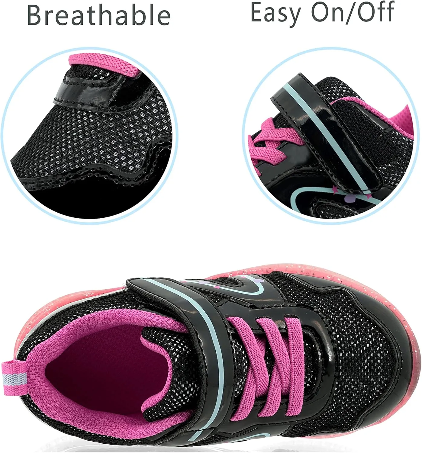 Floranate Light Up Toddler Boys Girls Shoes LED Flashing Lightweight Tennis Walking Sneakers for Toddler and Little Kid