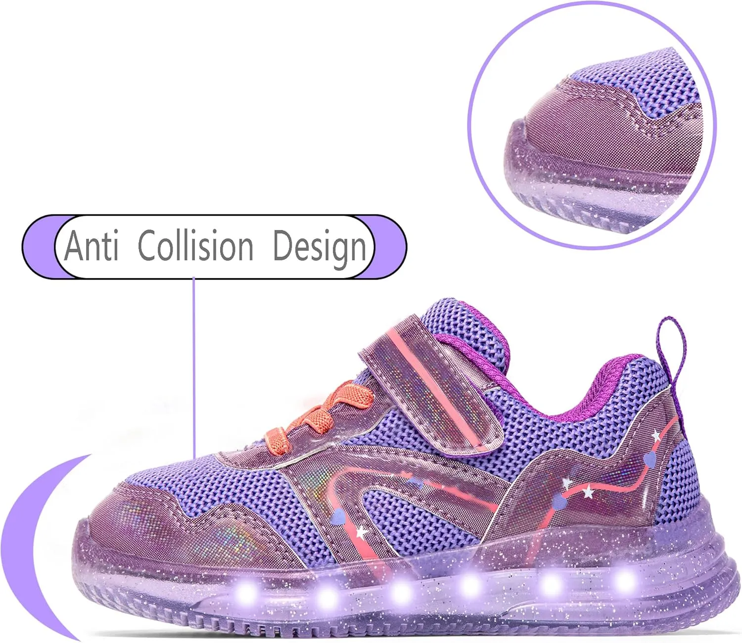 Floranate Light Up Toddler Boys Girls Shoes LED Flashing Lightweight Tennis Walking Sneakers for Toddler and Little Kid
