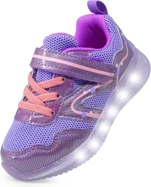 Floranate Light Up Toddler Boys Girls Shoes LED Flashing Lightweight Tennis Walking Sneakers for Toddler and Little Kid