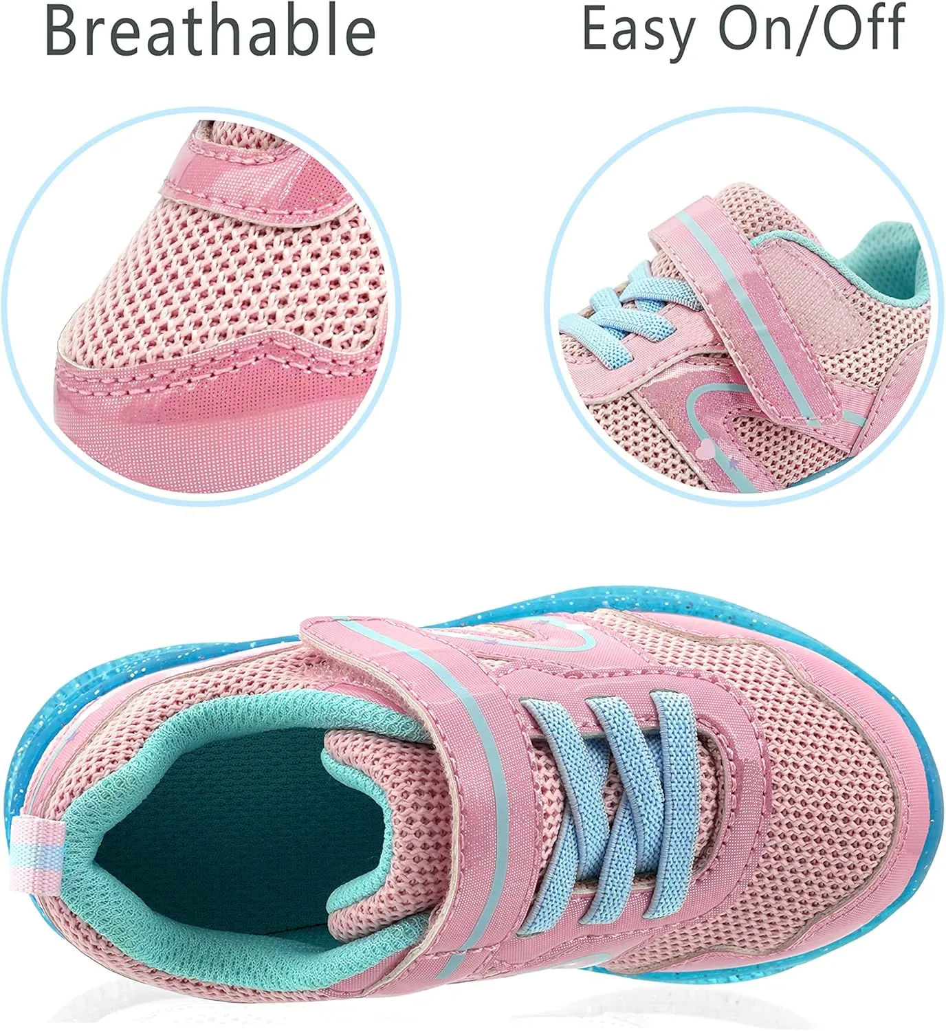 Floranate Light Up Toddler Boys Girls Shoes LED Flashing Lightweight Tennis Walking Sneakers for Toddler and Little Kid