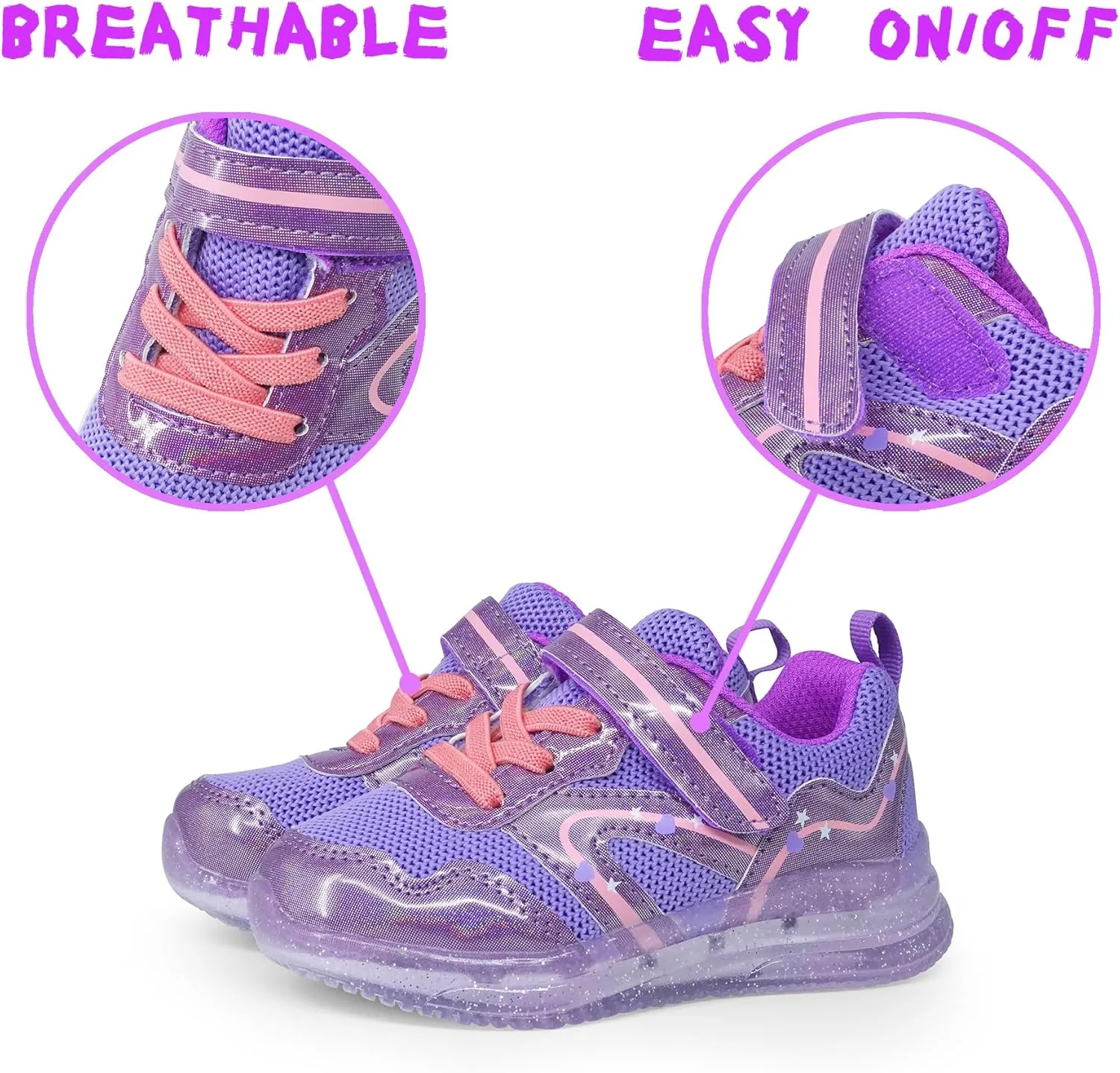 Floranate Light Up Toddler Boys Girls Shoes LED Flashing Lightweight Tennis Walking Sneakers for Toddler and Little Kid