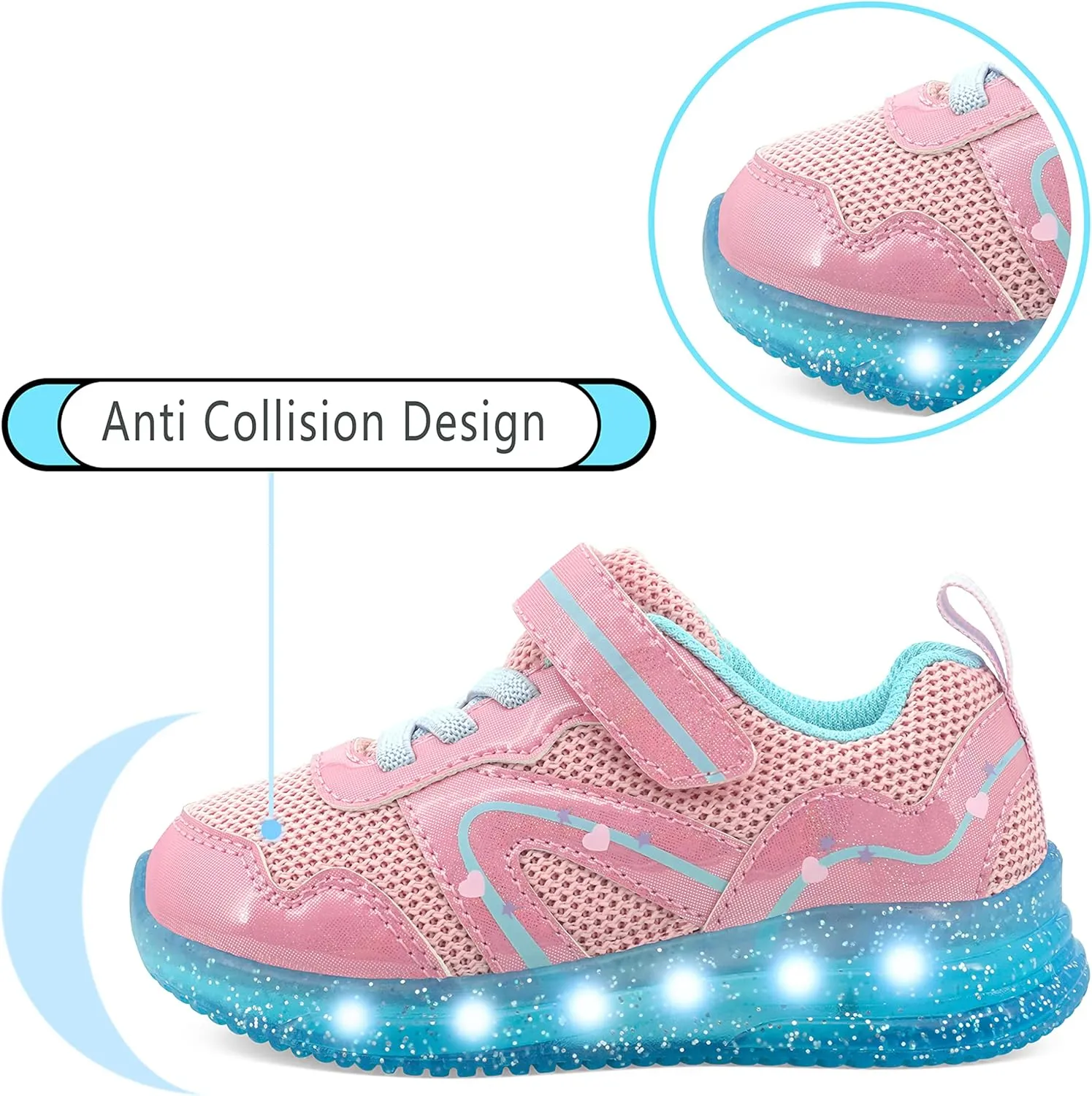 Floranate Light Up Toddler Boys Girls Shoes LED Flashing Lightweight Tennis Walking Sneakers for Toddler and Little Kid