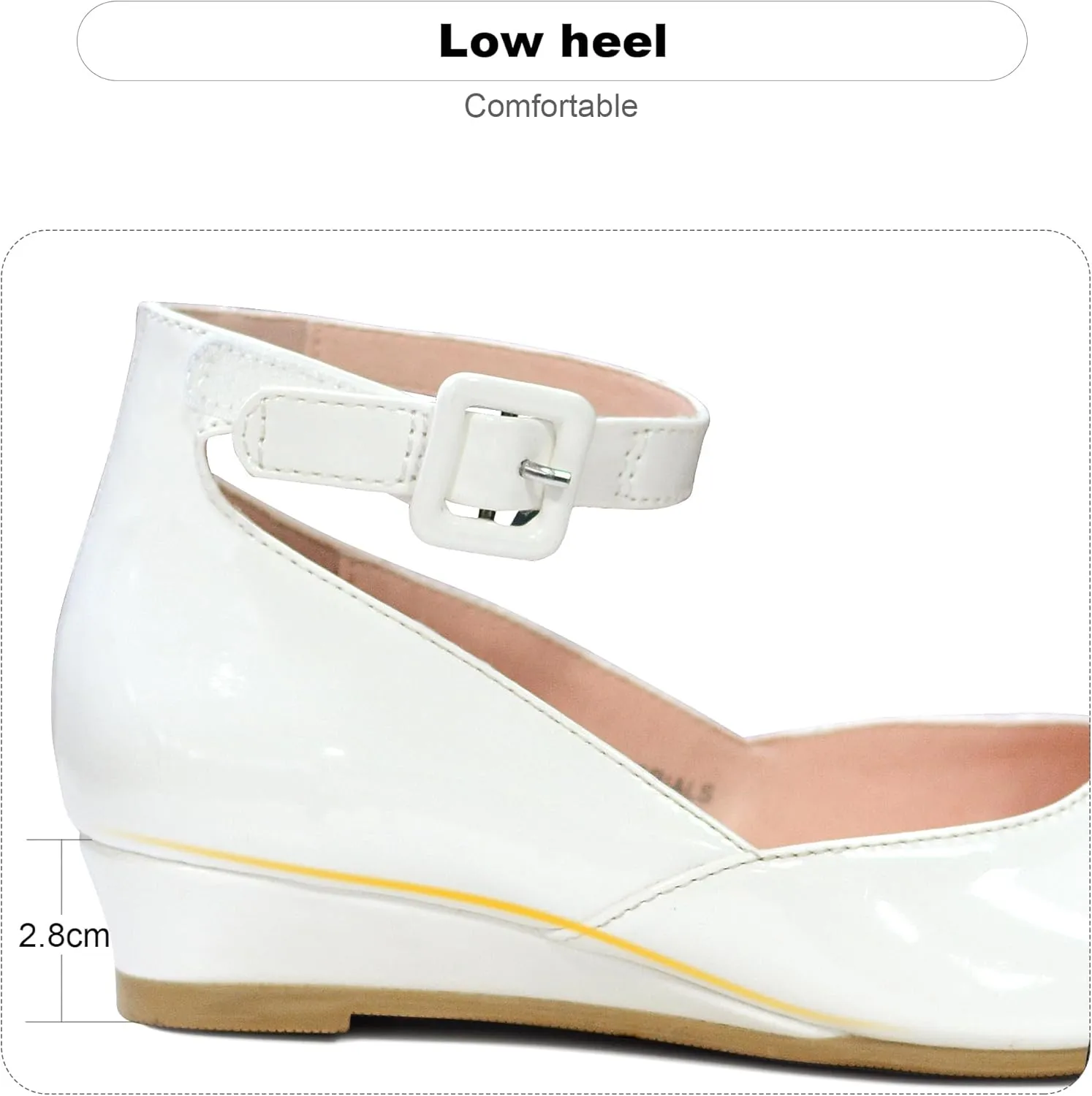 FLYFUPPY Girls Dress Shoes Mary Jane Shoes for Girls Low Heel with Ankle Strap Dress Shoes for School Wedding Party