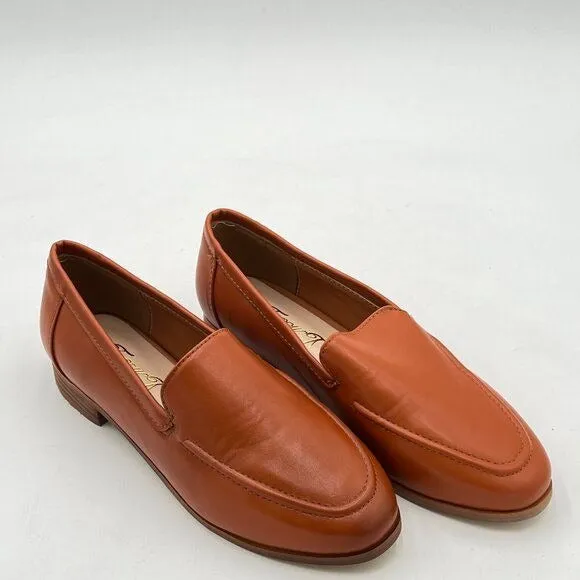 FOWT Coffe Wide Width Loafer Shoes Slip On High Block Stripped Heel Flats Loafer