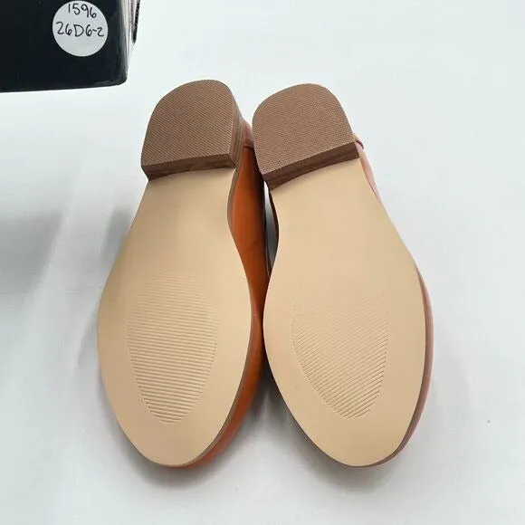 FOWT Coffe Wide Width Loafer Shoes Slip On High Block Stripped Heel Flats Loafer