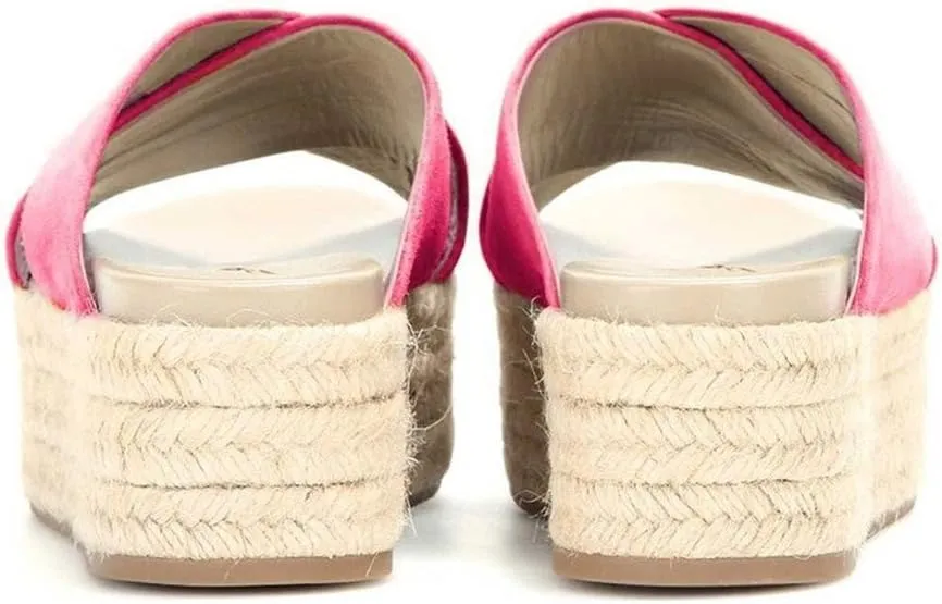 FSJ Women Mules Sandals Comfy Platform Wedge Heels Peep Toe Slip On Sexy Office Shoes Size 4-15 M US