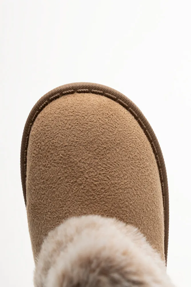 Fur Comfy Boots Tan