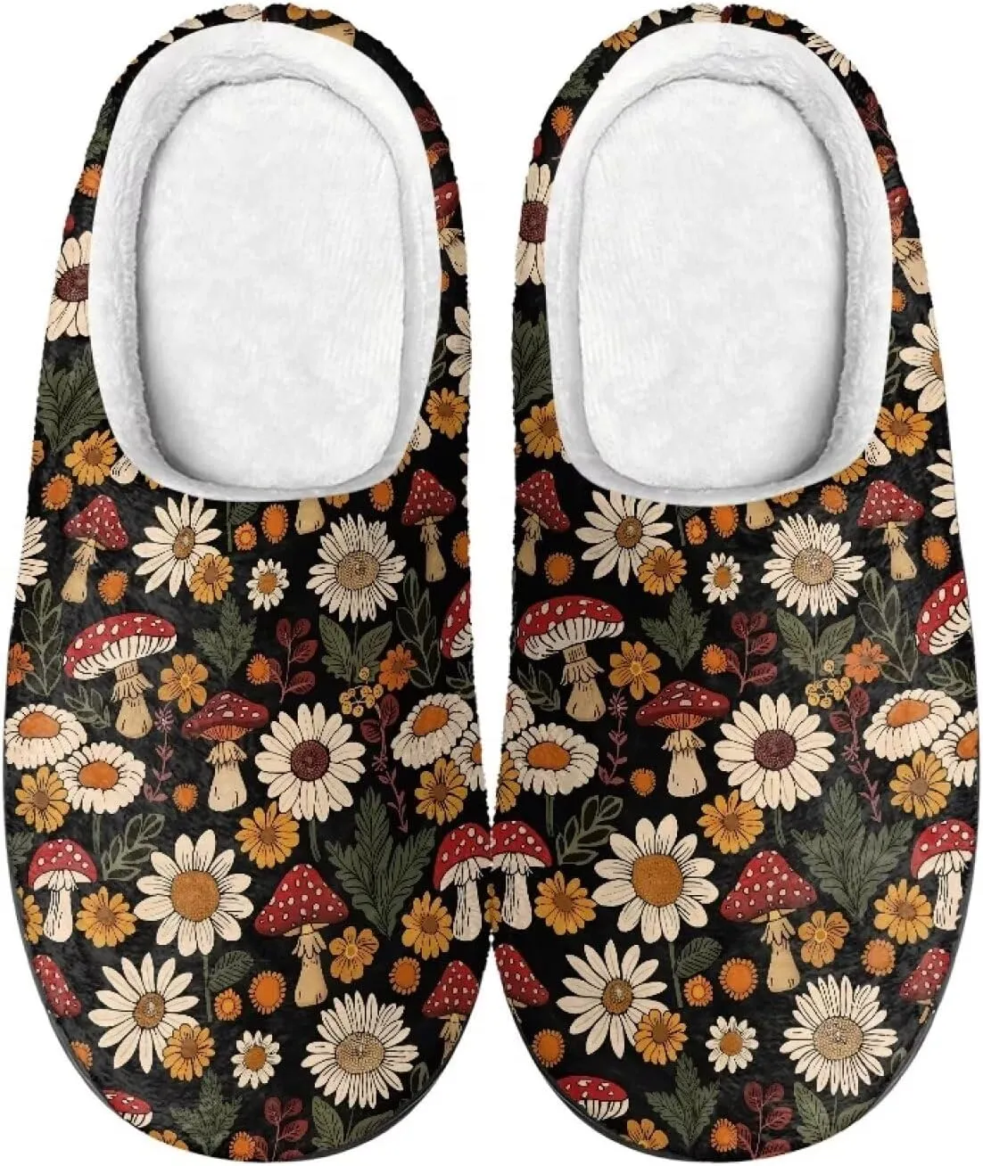 Fuzzy Memory Foam Cozy Slippers for Womem Indoor Home Womens Slip On House Shoes with Rubber Soles Size 4-12