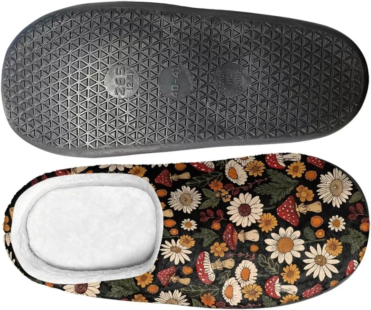 Fuzzy Memory Foam Cozy Slippers for Womem Indoor Home Womens Slip On House Shoes with Rubber Soles Size 4-12