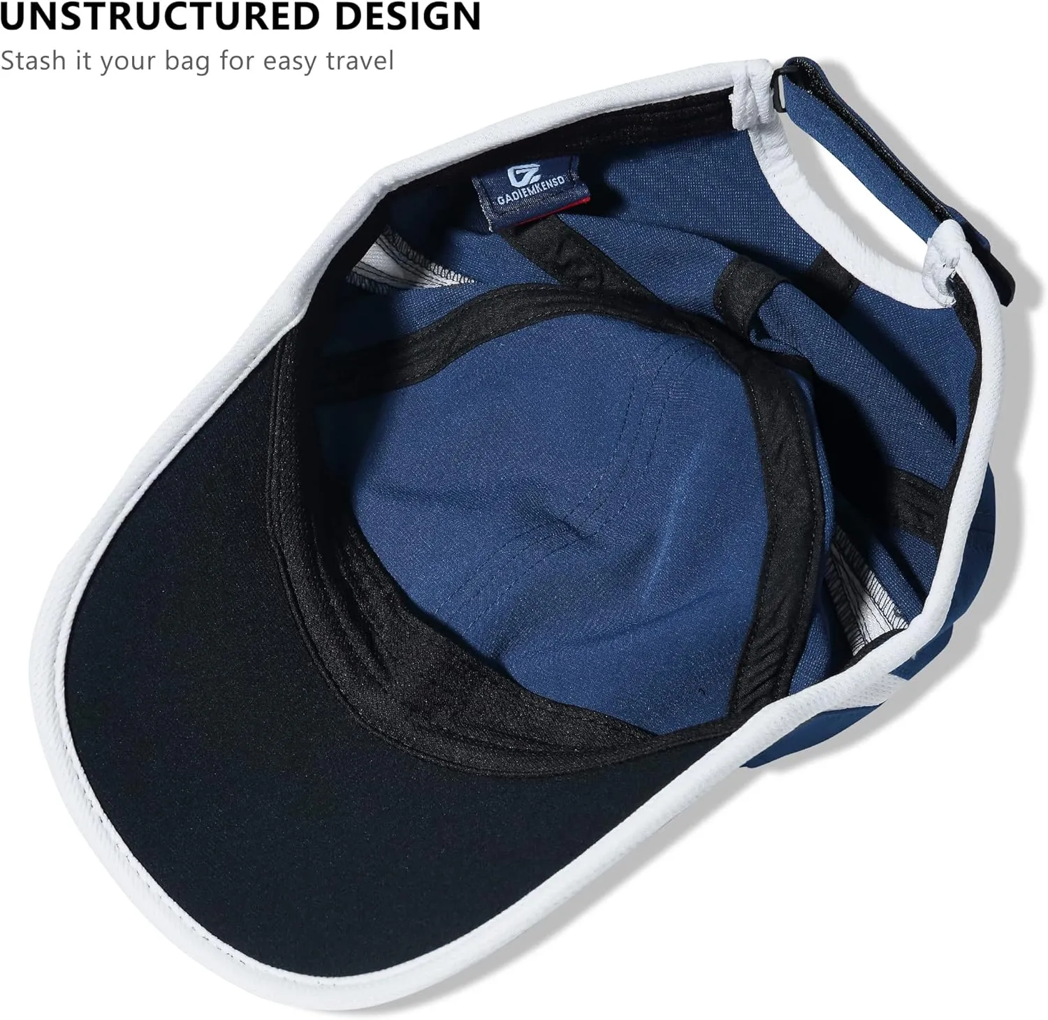 GADIEMKENSD Performance Running Hat, Stretchy Fabric with Vented Mesh for Outdoor Workouts