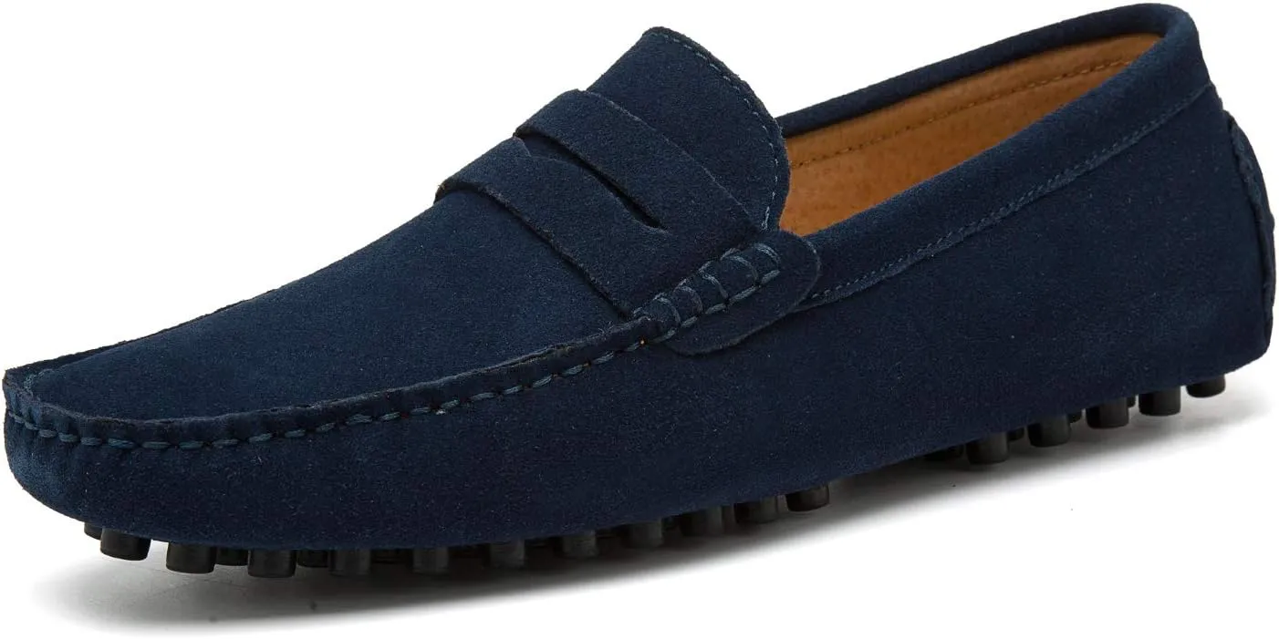 Go Tour Men's Penny Loafers Moccasin Driving Shoes Slip On Flats Boat Shoes