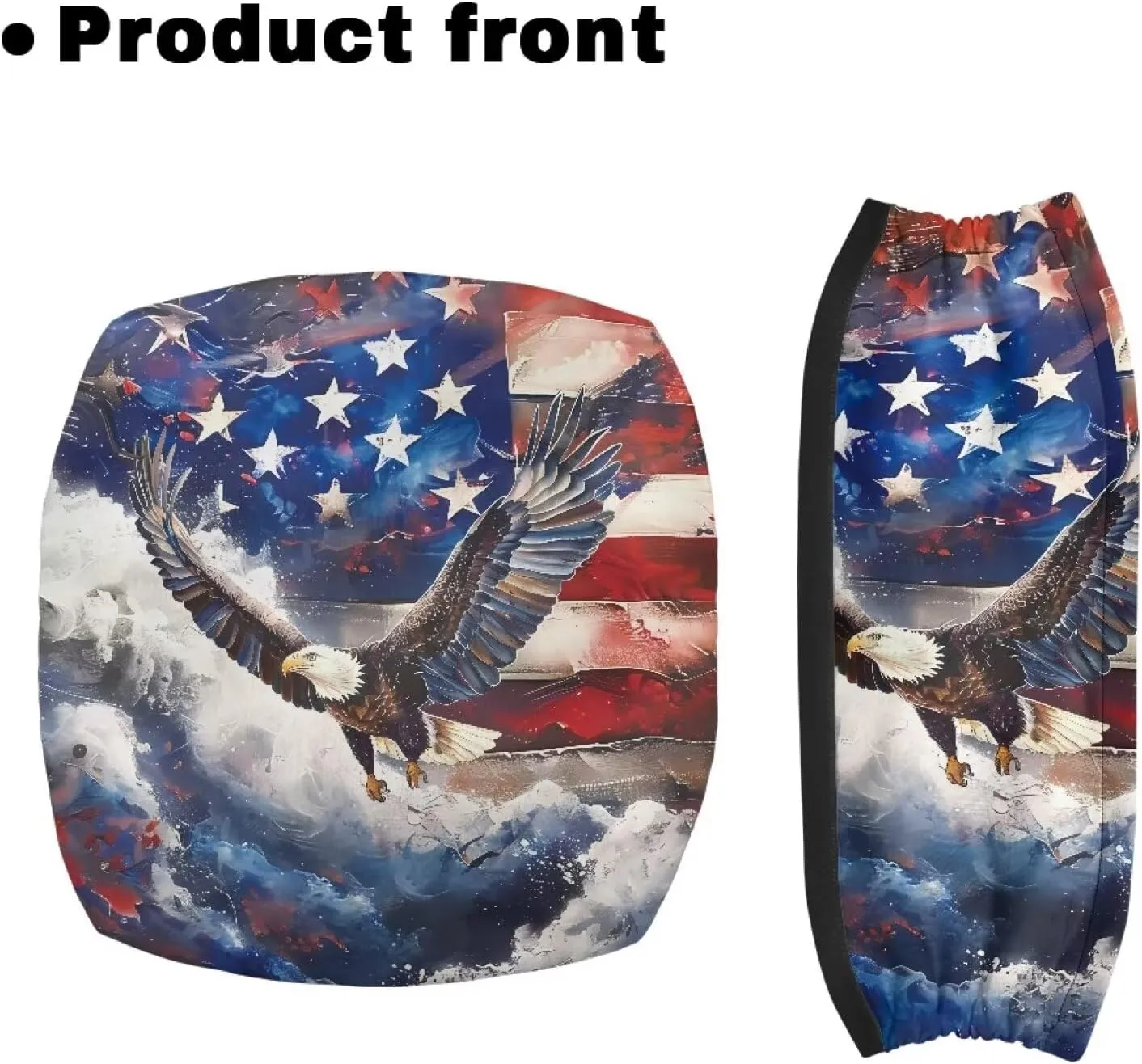 Gomyblomy Patriotic Walker Accessories for Seniors Eagle American Flag Rollator Walker Seat and Backrest Covers for Men Women Dust Poof Rollator Seat Covers