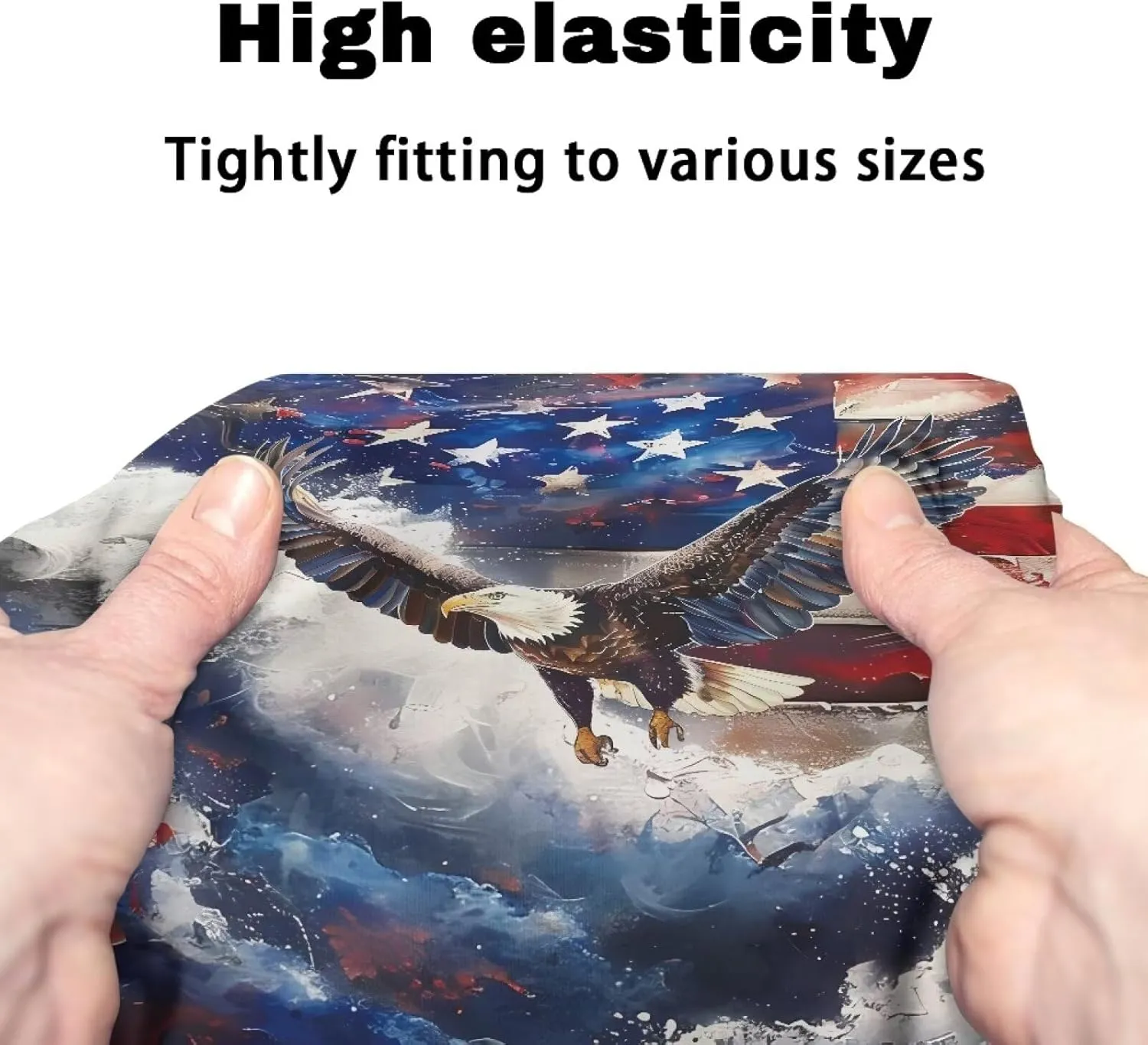 Gomyblomy Patriotic Walker Accessories for Seniors Eagle American Flag Rollator Walker Seat and Backrest Covers for Men Women Dust Poof Rollator Seat Covers
