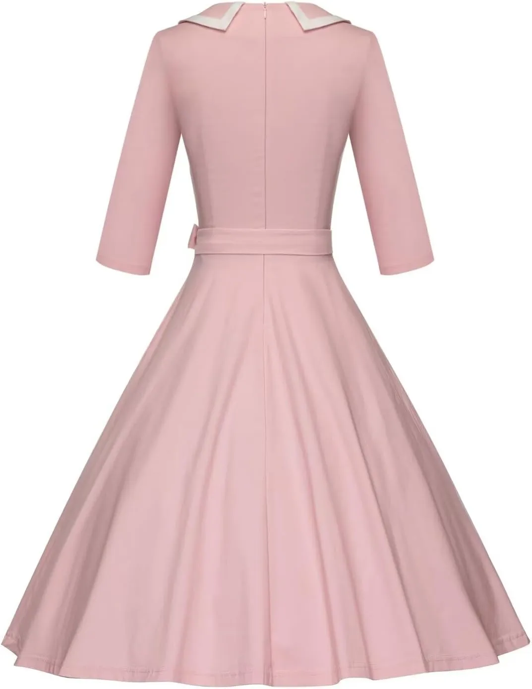 GownTown Womens Dresses 1950s Vintage Swing Stretchy Dresses with Pockets